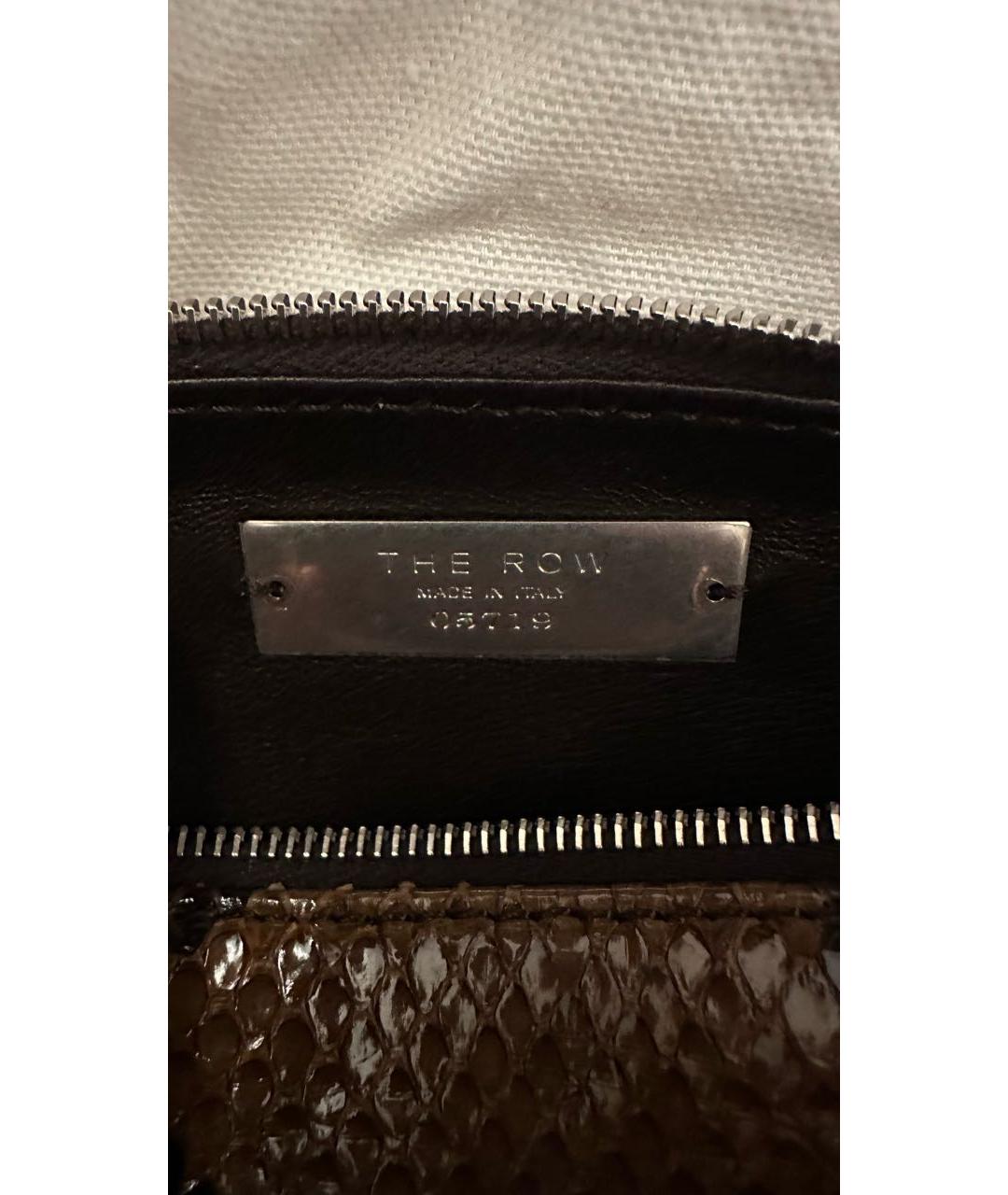 THE ROW Коричневая кожаная сумка с короткими ручками, фото 4
