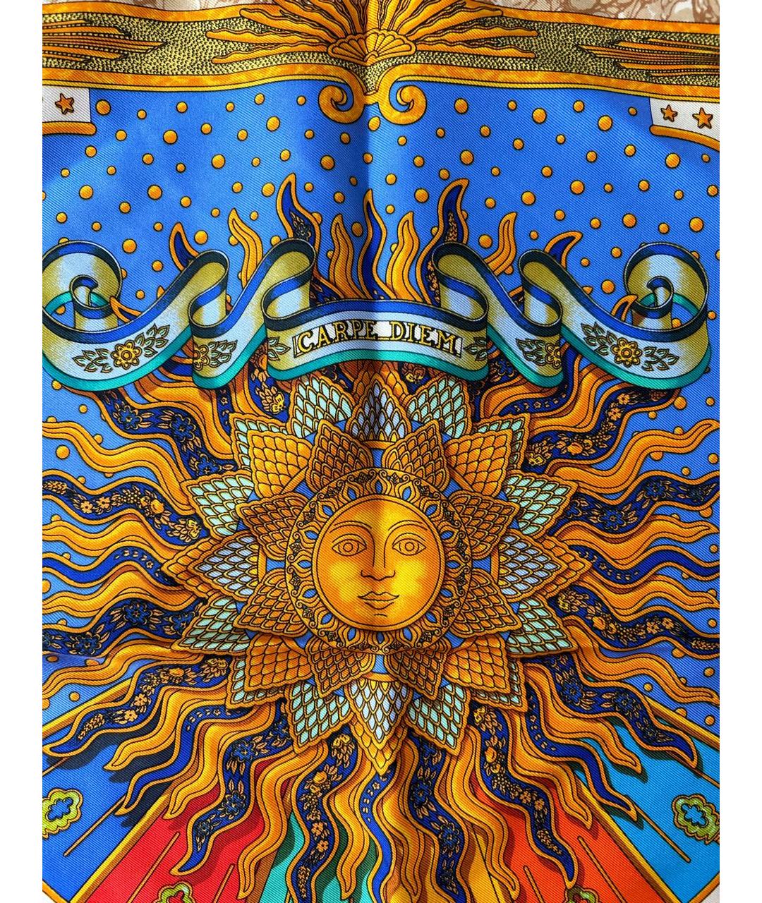 HERMES Мульти шелковый платок, фото 2