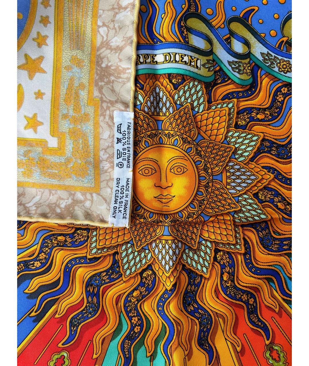 HERMES Мульти шелковый платок, фото 3