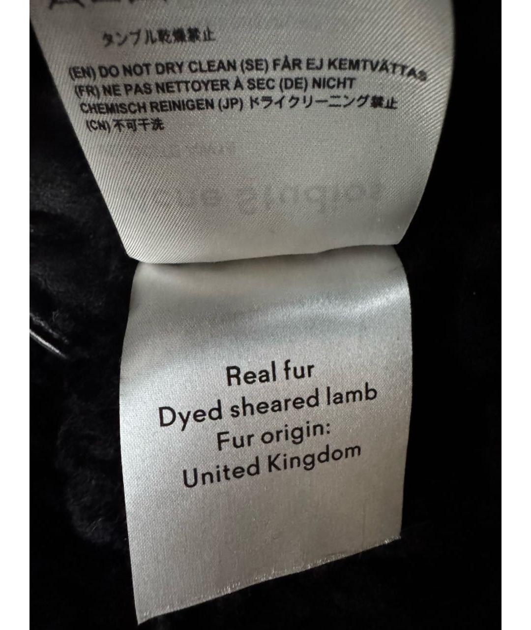 ACNE STUDIOS Черная кожаная дубленка, фото 7
