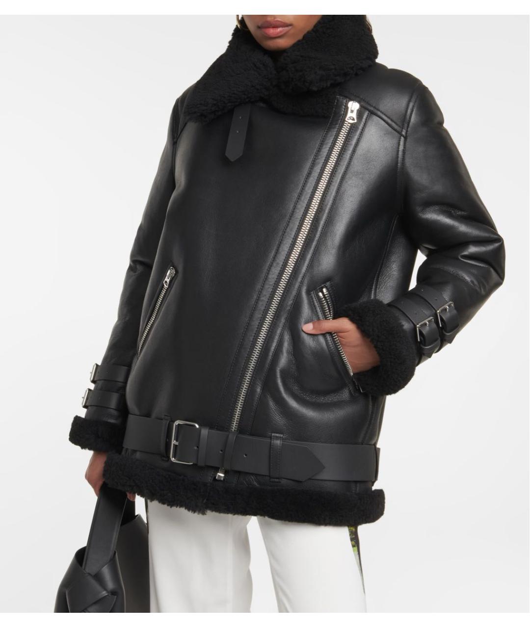 ACNE STUDIOS Черная кожаная дубленка, фото 8