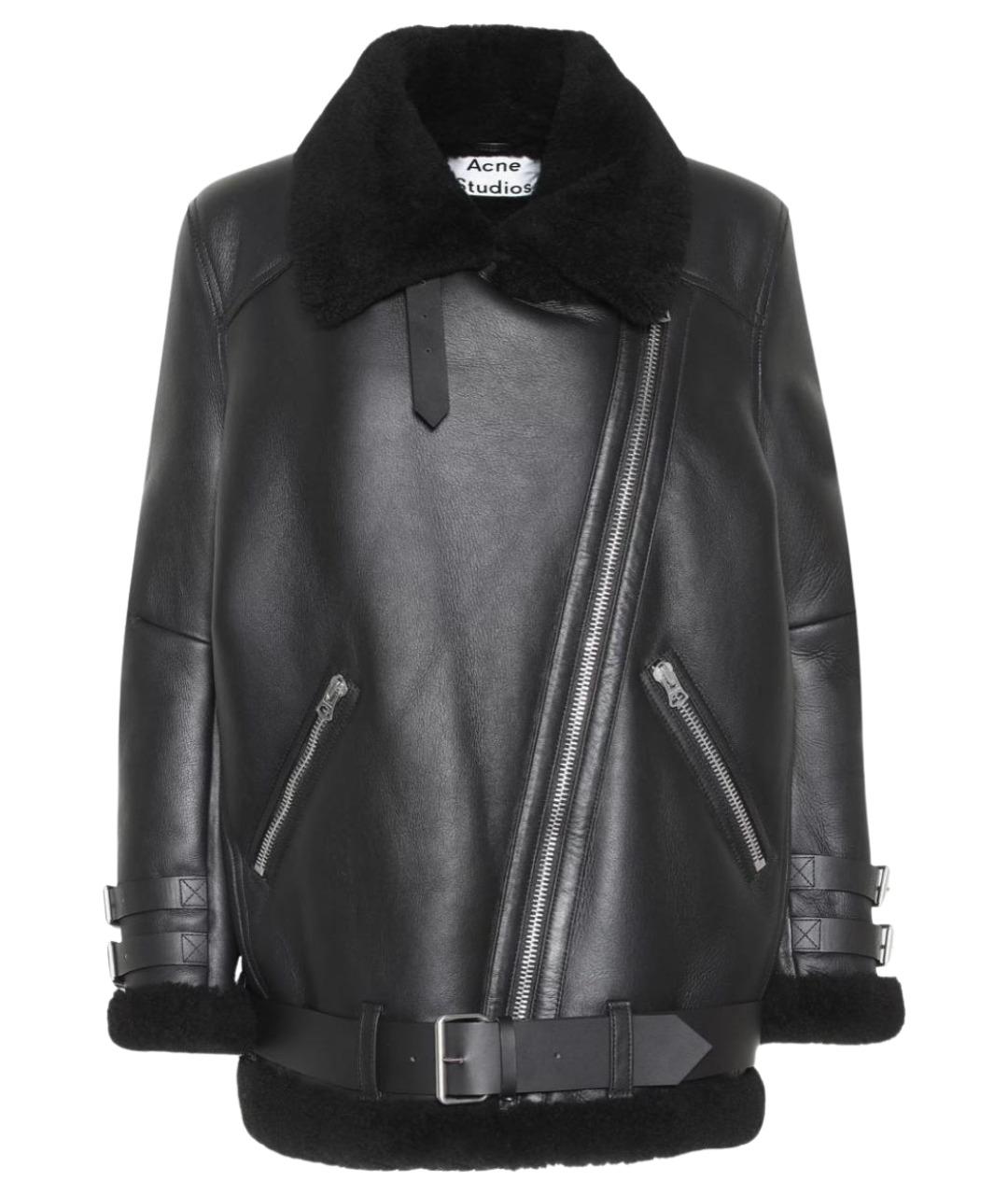 ACNE STUDIOS Черная кожаная дубленка, фото 1