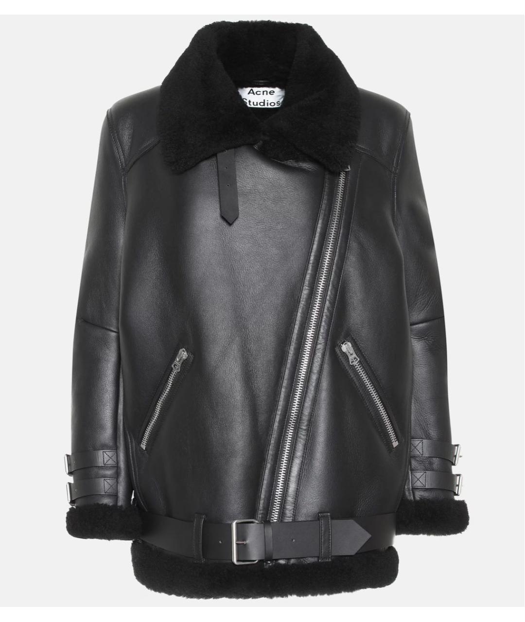 ACNE STUDIOS Черная кожаная дубленка, фото 9