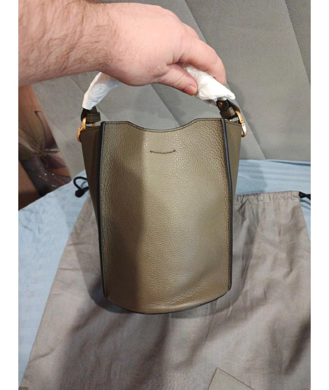 ZADIG & VOLTAIRE Антрацитовая кожаная сумка через плечо, фото 3