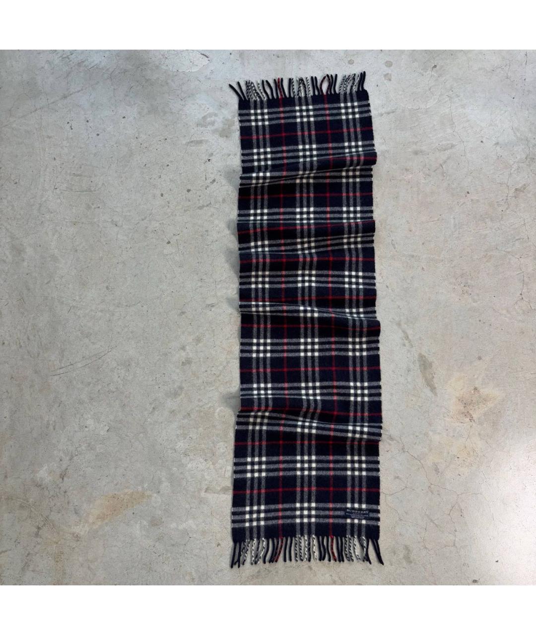 BURBERRY Темно-синий кашемировый шарф, фото 2