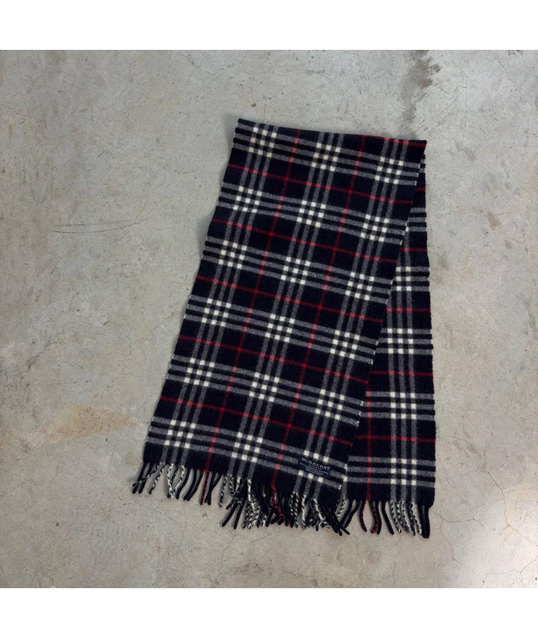 BURBERRY Темно-синий кашемировый шарф, фото 5