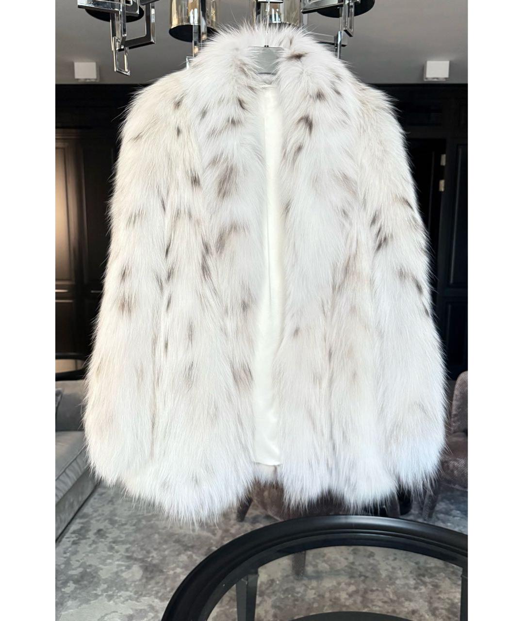 BRASCHI Белая меховая шуба, фото 5