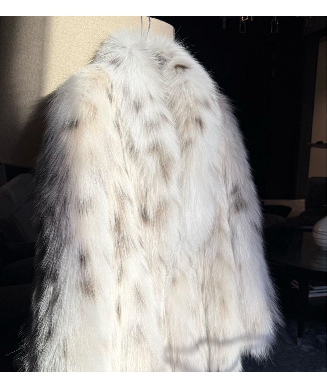 BRASCHI Белая меховая шуба, фото 3
