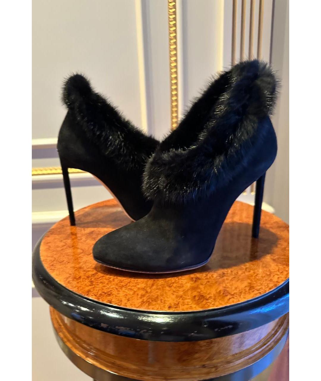 CHRISTIAN DIOR Черные замшевые ботильоны, фото 7