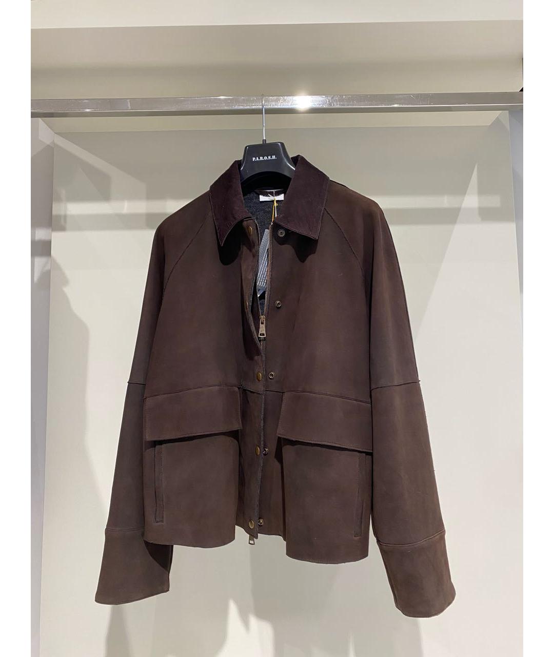 P.A.R.O.S.H. Коричневая замшевая куртка, фото 7