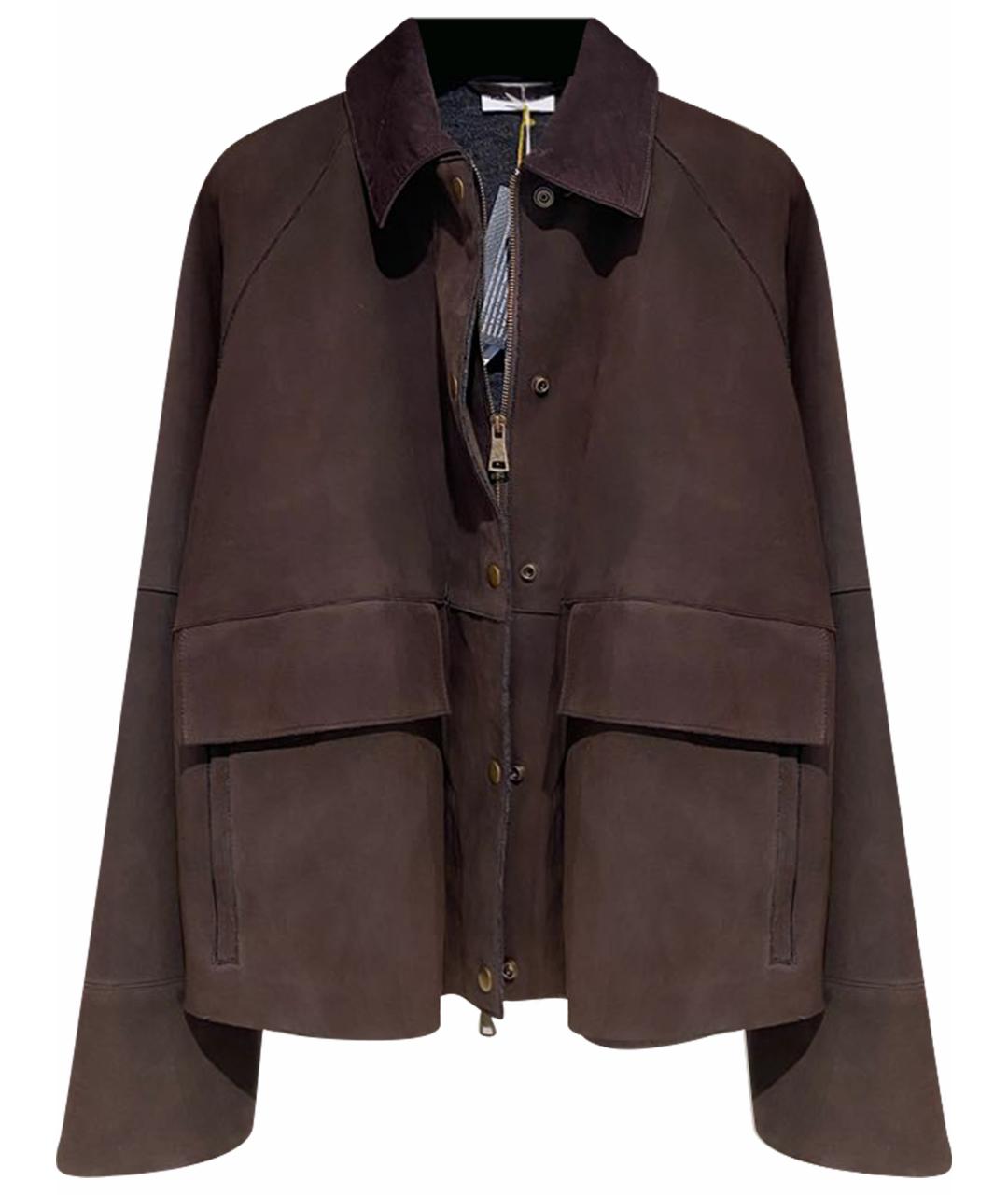 P.A.R.O.S.H. Коричневая замшевая куртка, фото 1