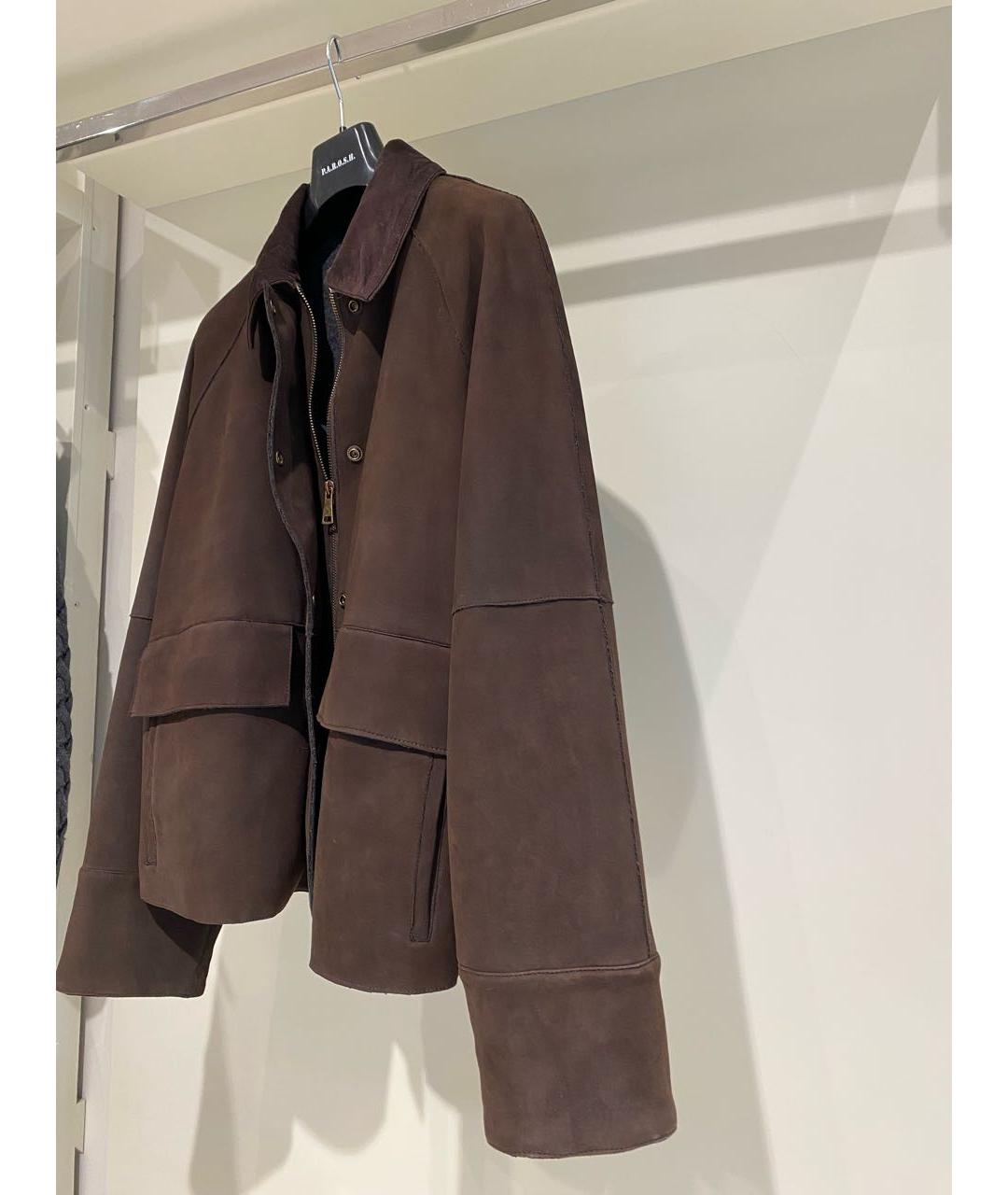 P.A.R.O.S.H. Коричневая замшевая куртка, фото 3