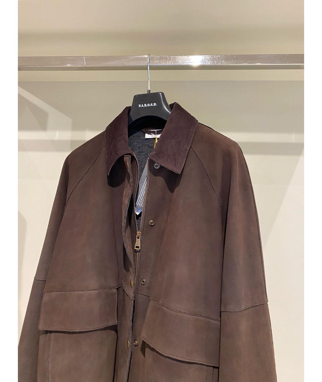 P.A.R.O.S.H. Коричневая замшевая куртка, фото 2