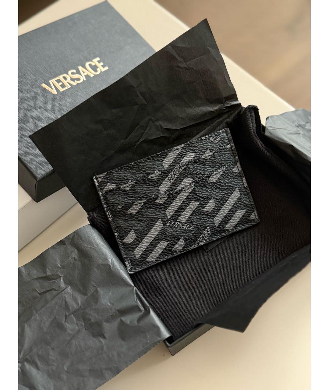 VERSACE Антрацитовый кардхолдер, фото 4