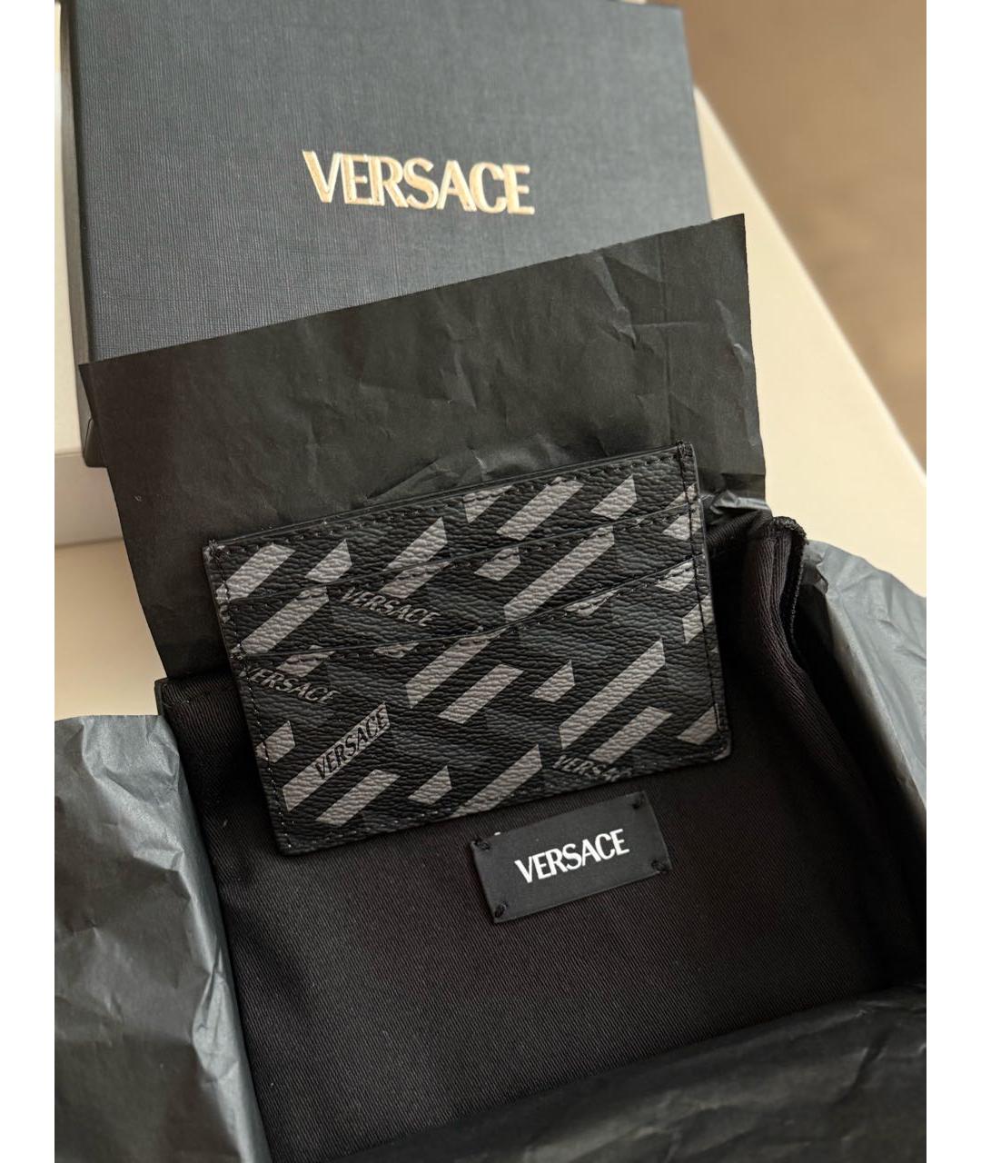 VERSACE Антрацитовый кардхолдер, фото 3