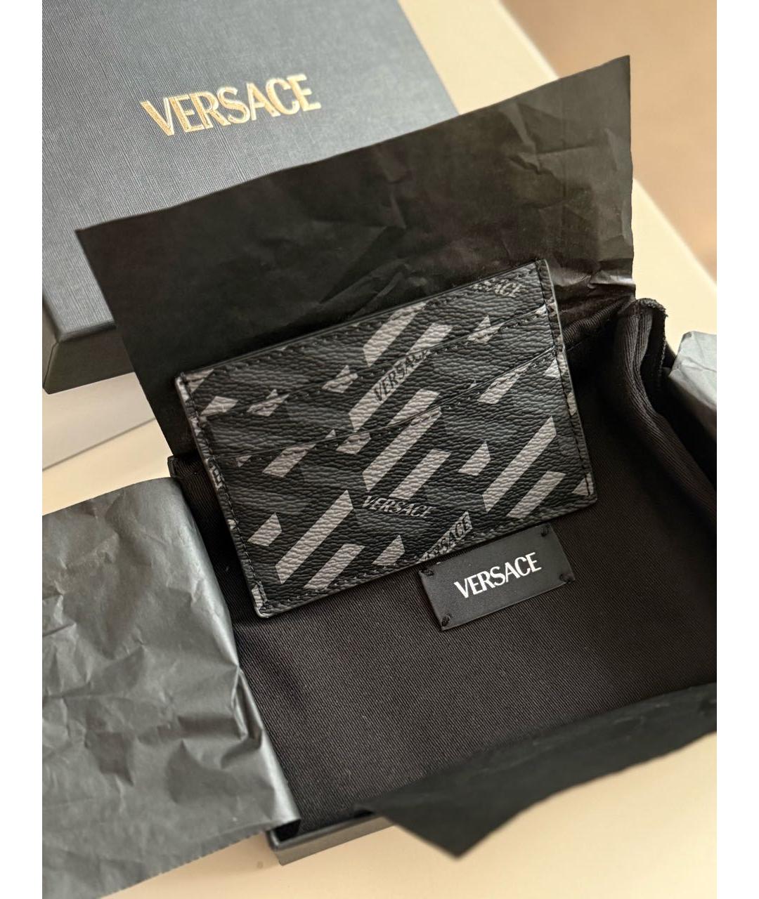 VERSACE Антрацитовый кардхолдер, фото 2