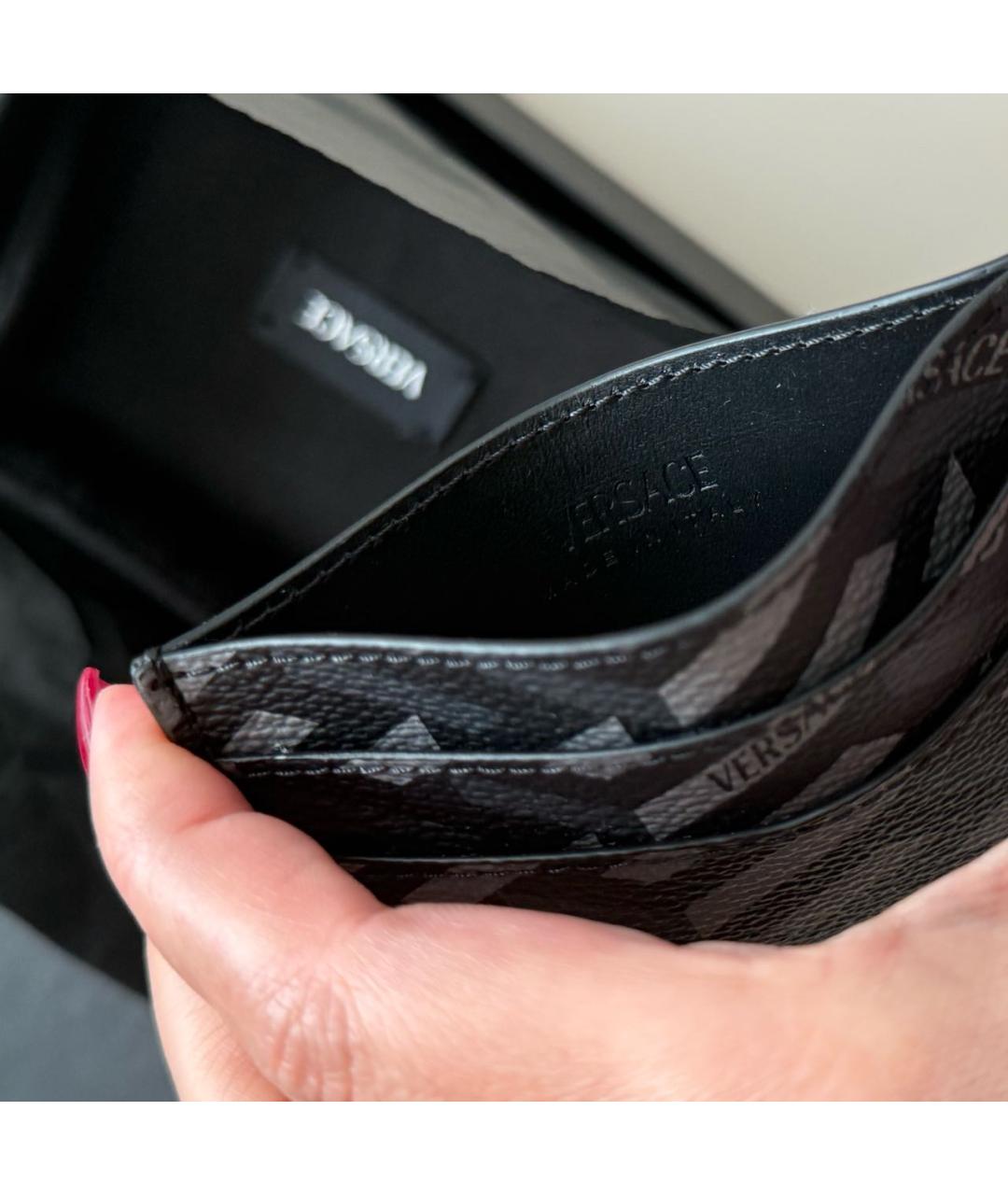 VERSACE Антрацитовый кардхолдер, фото 5