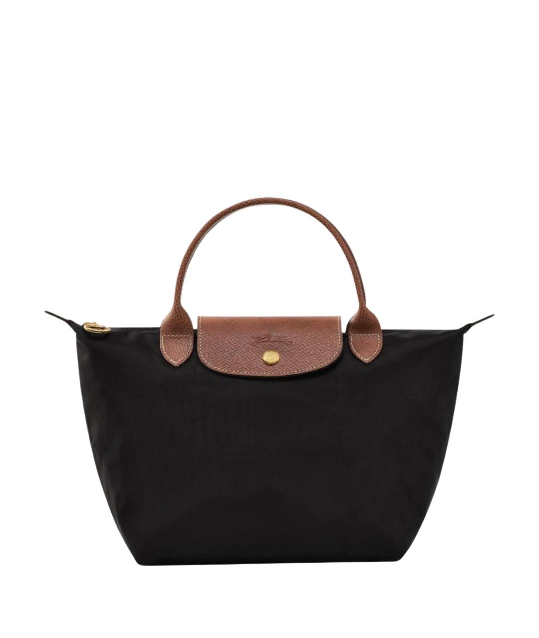 LONGCHAMP Черная тканевая сумка тоут, фото 8