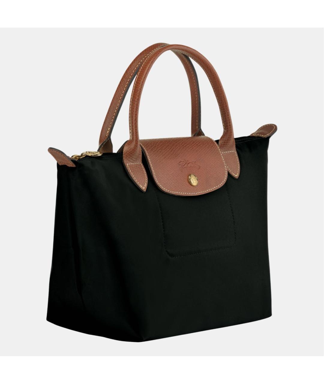 LONGCHAMP Черная тканевая сумка тоут, фото 2