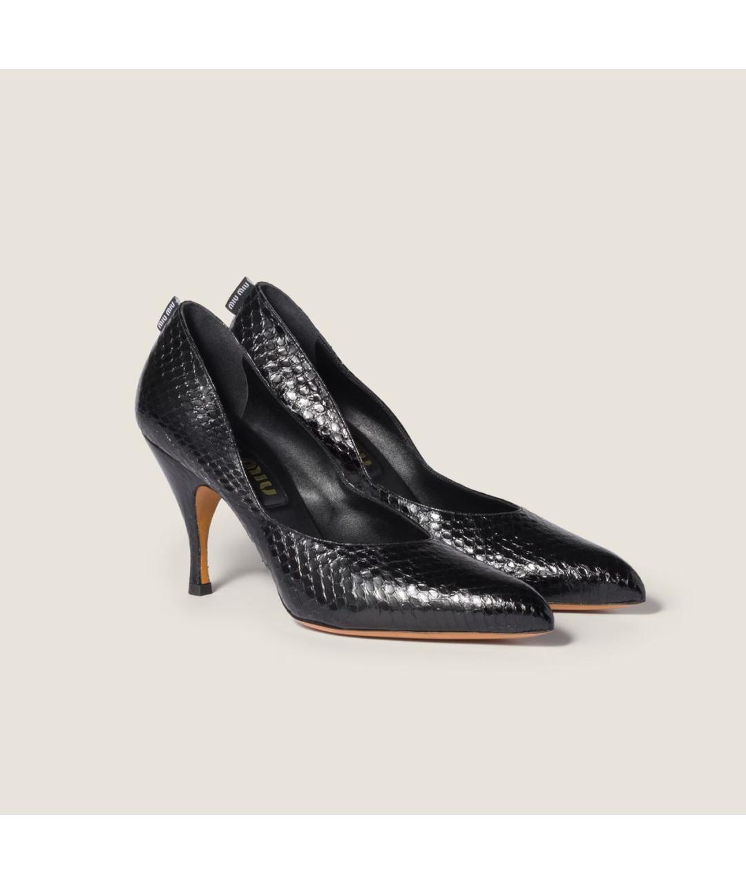 MIU MIU Черные кожаные туфли, фото 2