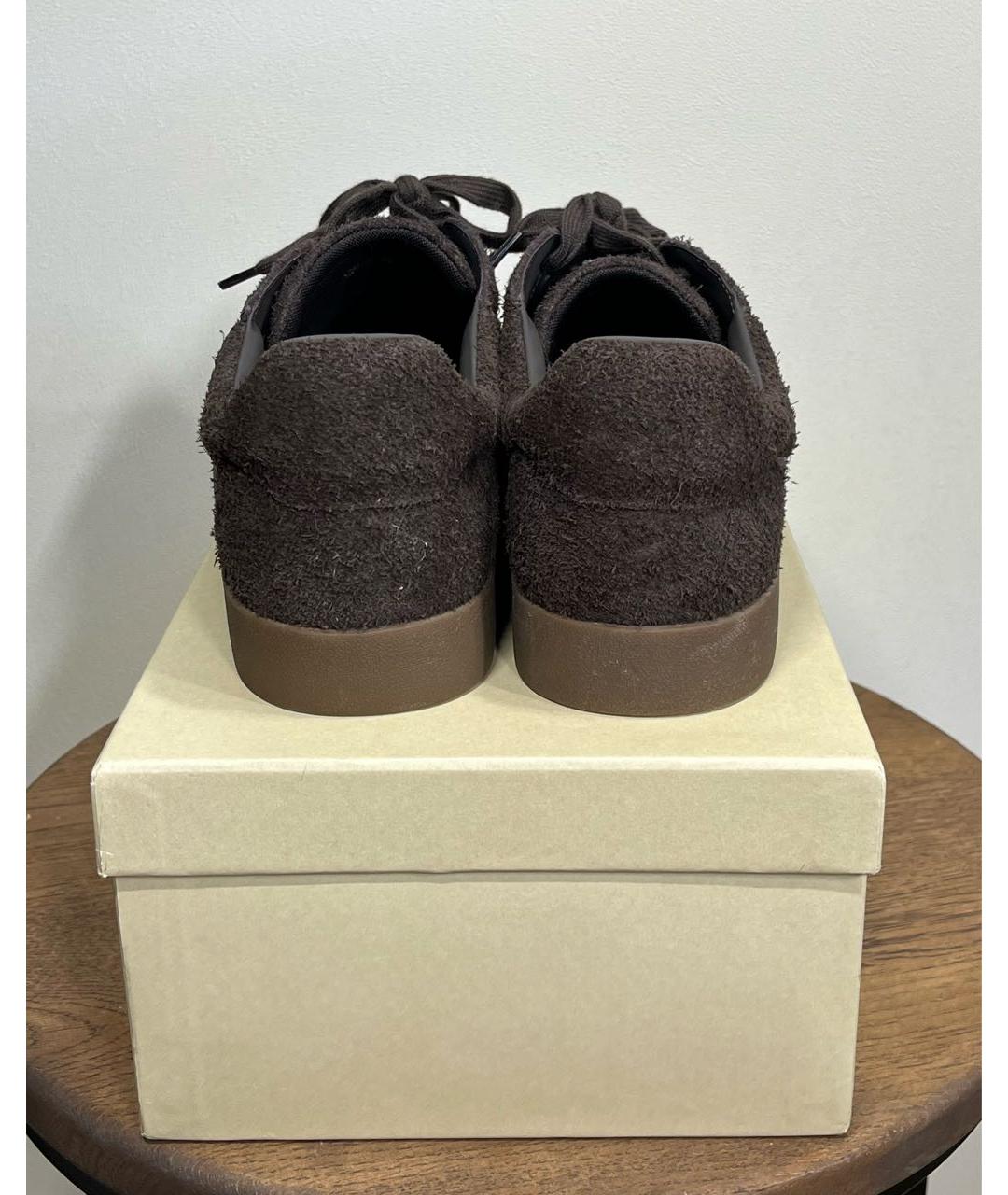 12 STOREEZ Коричневые замшевые низкие кроссовки / кеды, фото 4
