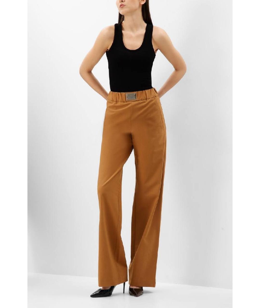 DOLCE&GABBANA Коричневые брюки широкие, фото 7
