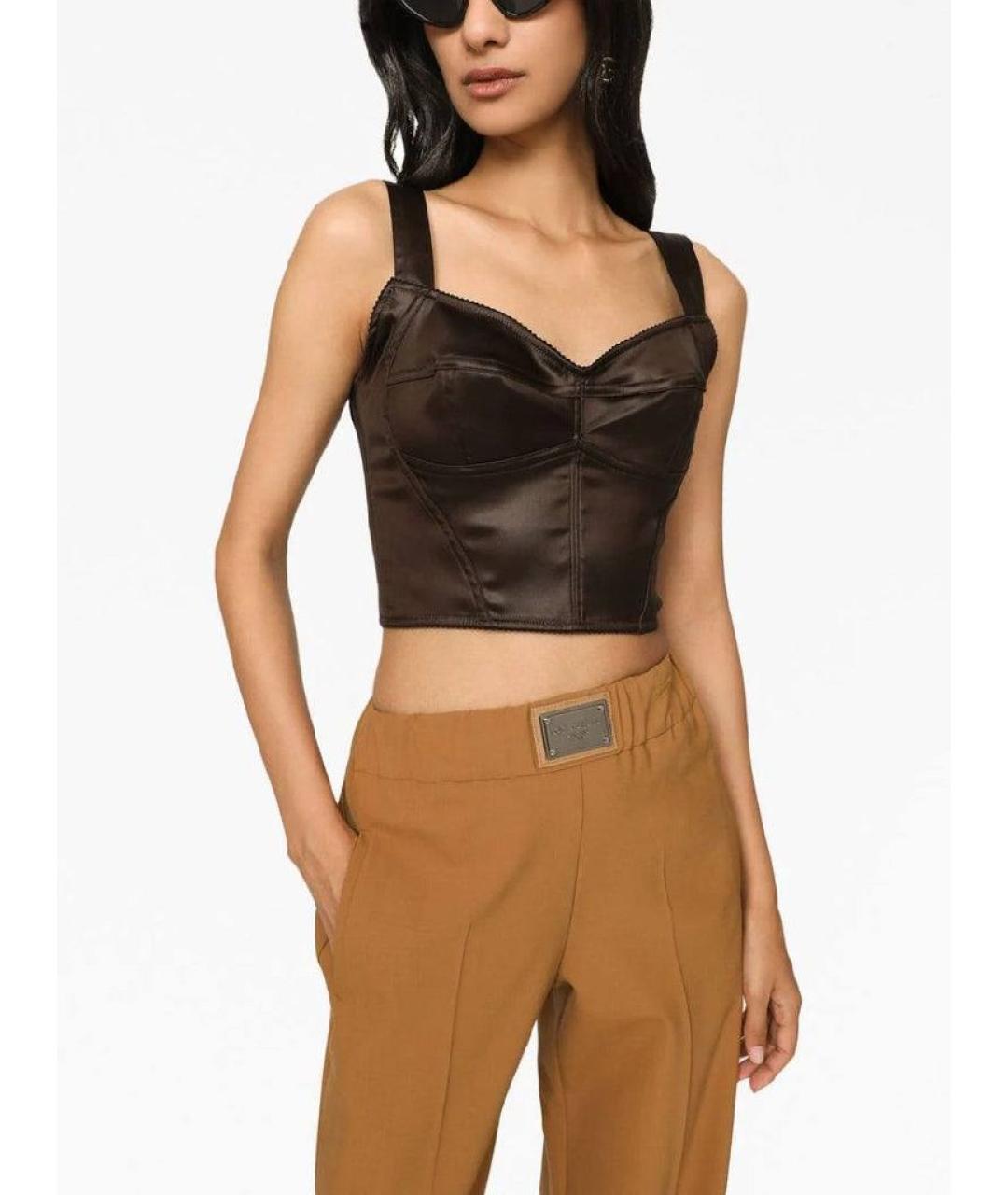 DOLCE&GABBANA Коричневые брюки широкие, фото 8