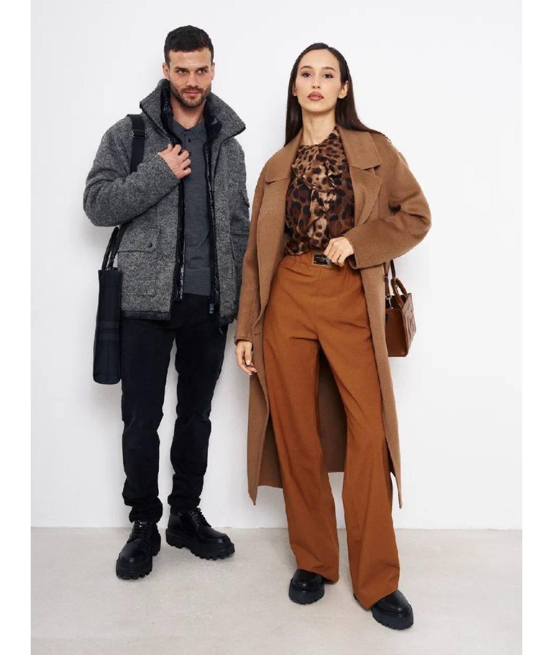 DOLCE&GABBANA Коричневые брюки широкие, фото 5