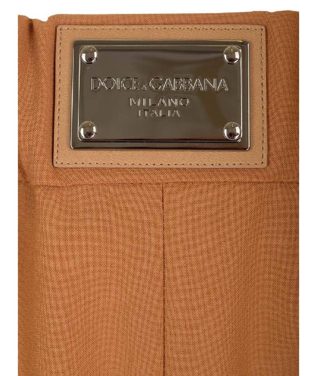 DOLCE&GABBANA Коричневые брюки широкие, фото 3