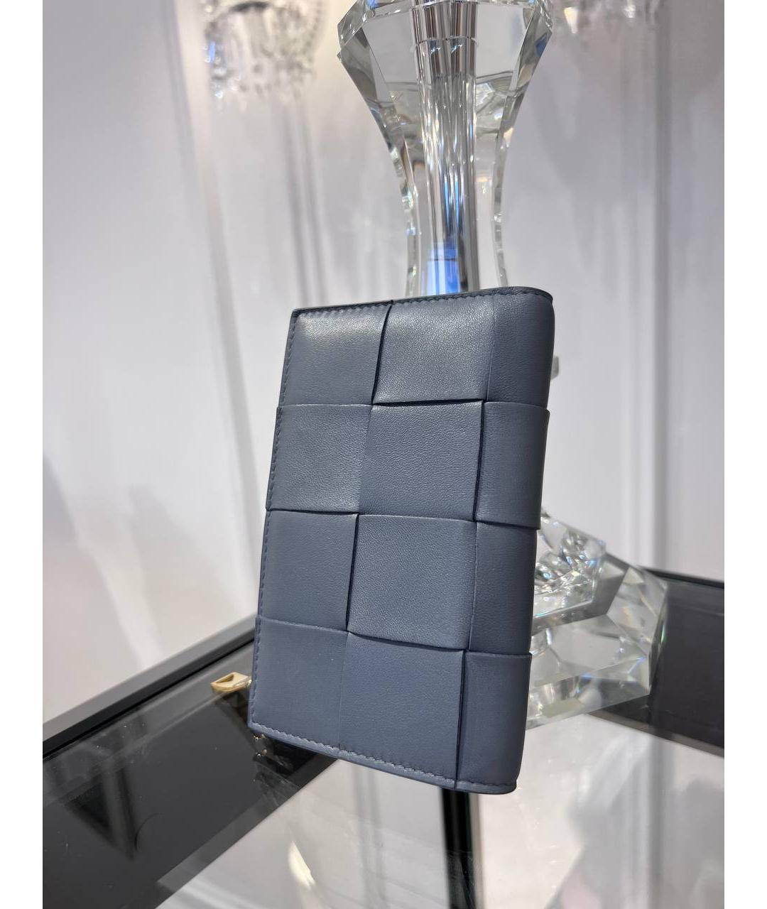 BOTTEGA VENETA Серый кожаный кошелек, фото 3