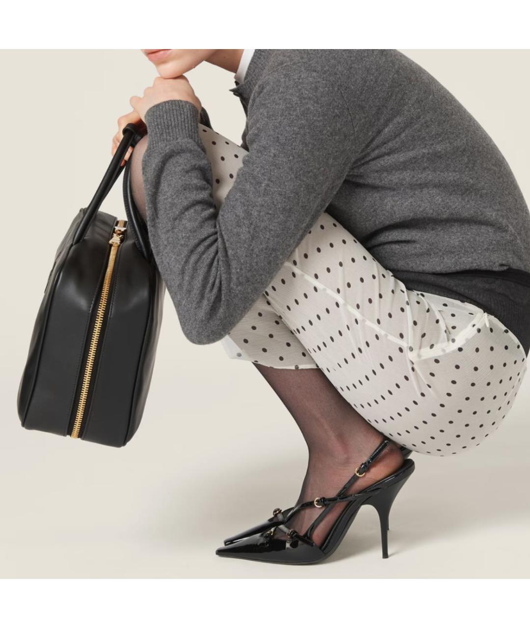 MIU MIU Черные туфли из лакированной кожи, фото 3