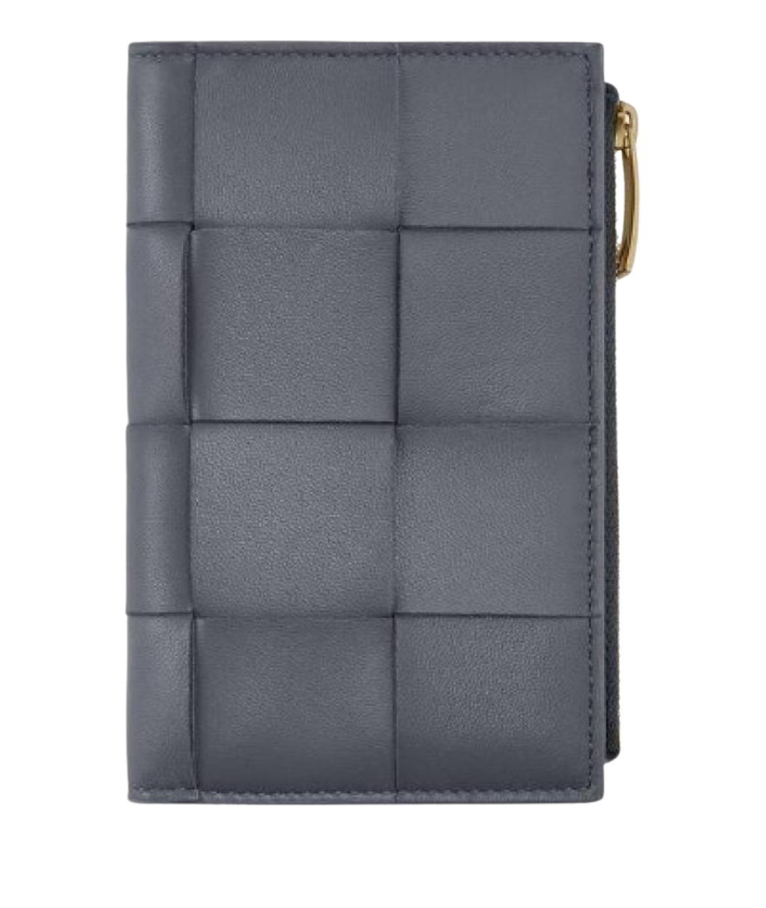 BOTTEGA VENETA Серый кожаный кошелек, фото 1