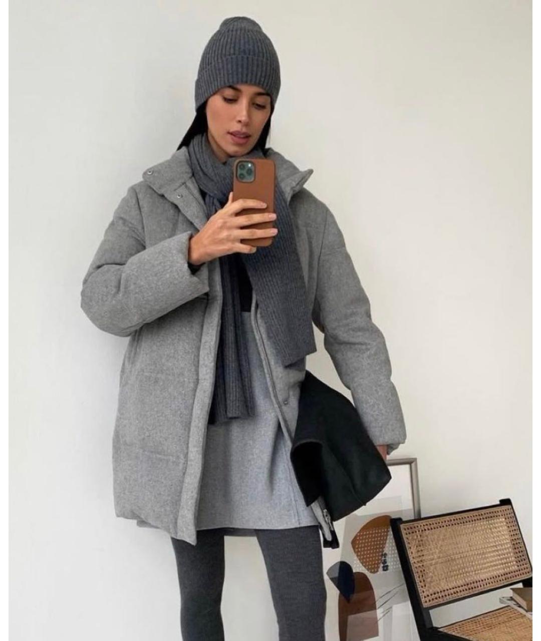 12 STOREEZ Серый шерстяной пуховик, фото 3