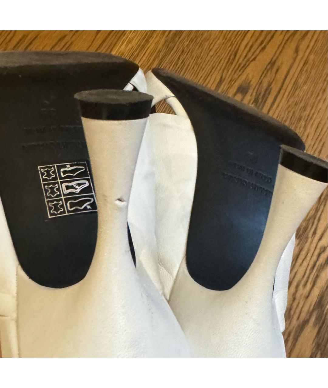 BALENCIAGA Белые кожаные мюли, фото 6