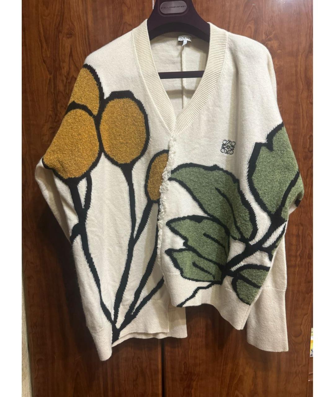 LOEWE Белый шерстяной кардиган, фото 5