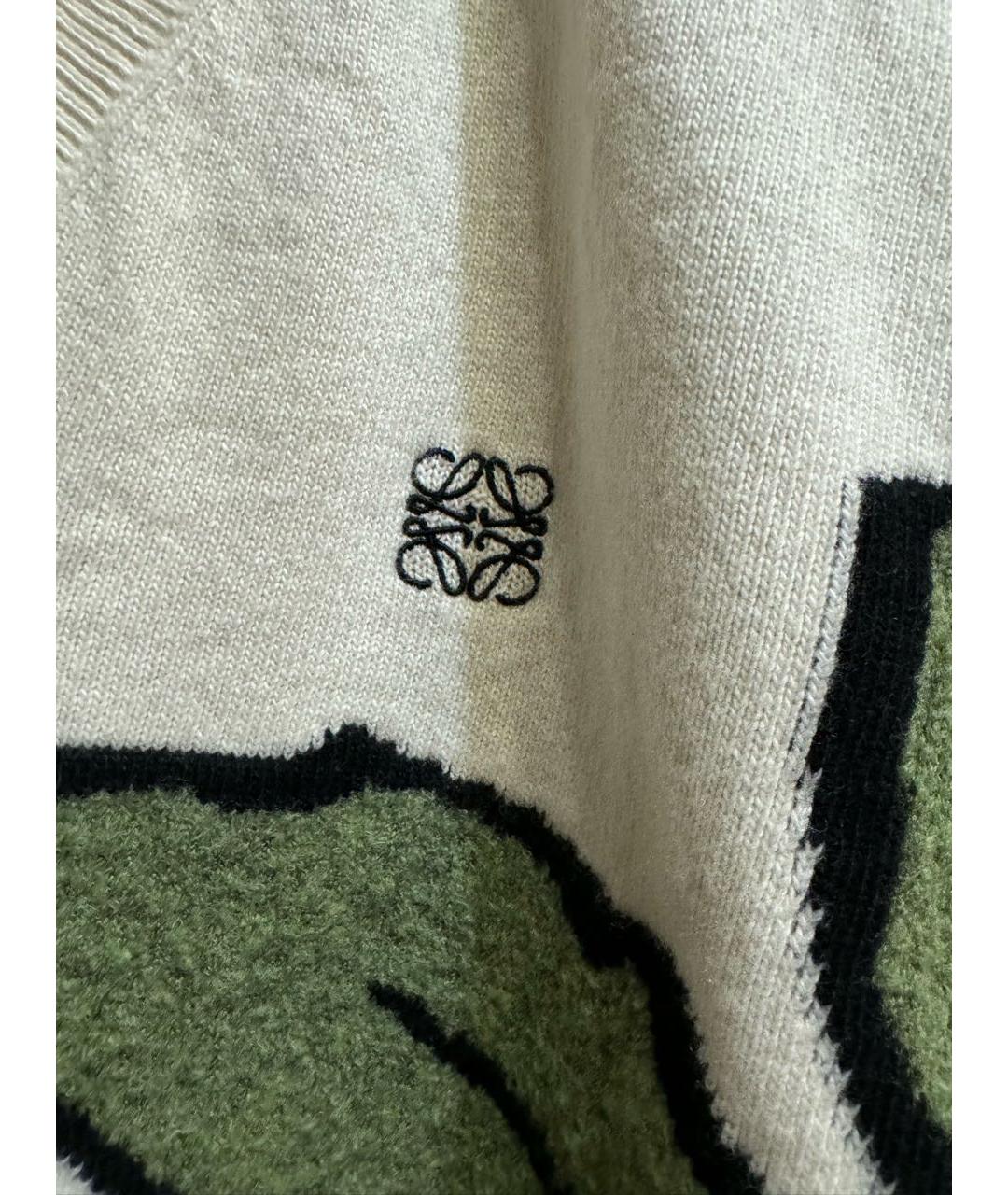 LOEWE Белый шерстяной кардиган, фото 2