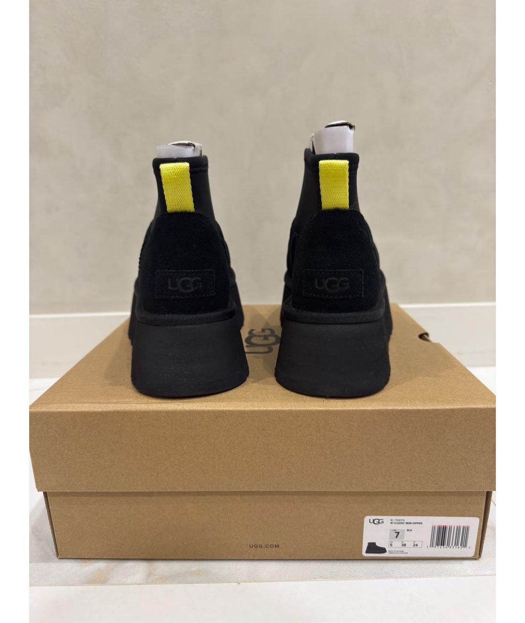 UGG AUSTRALIA Черные замшевые полусапоги, фото 4
