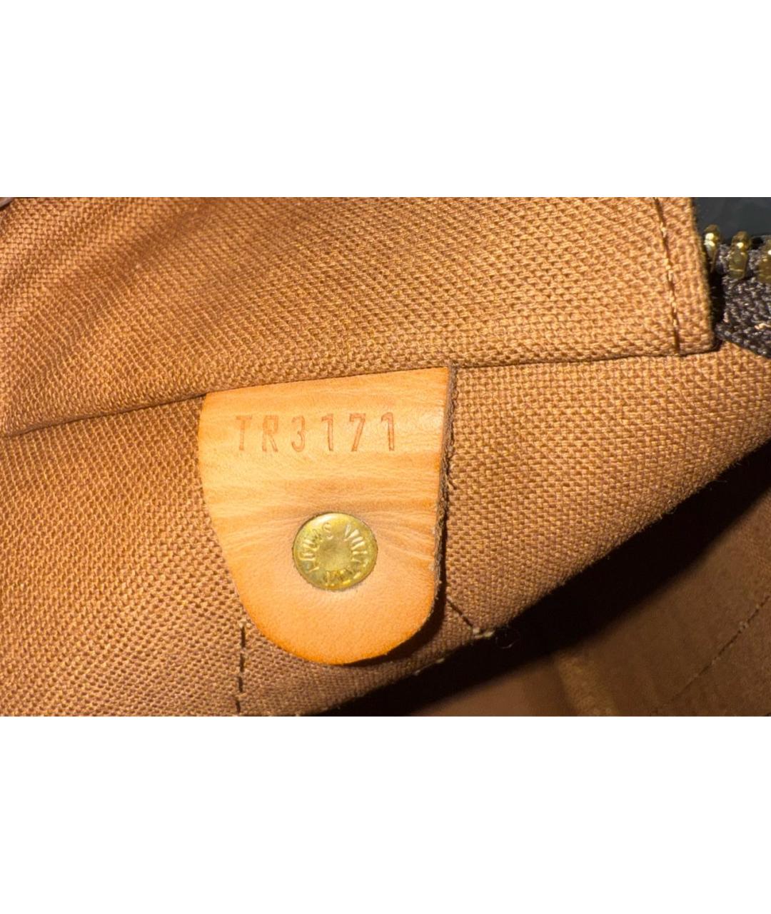 LOUIS VUITTON Коричневая сумка с короткими ручками, фото 4