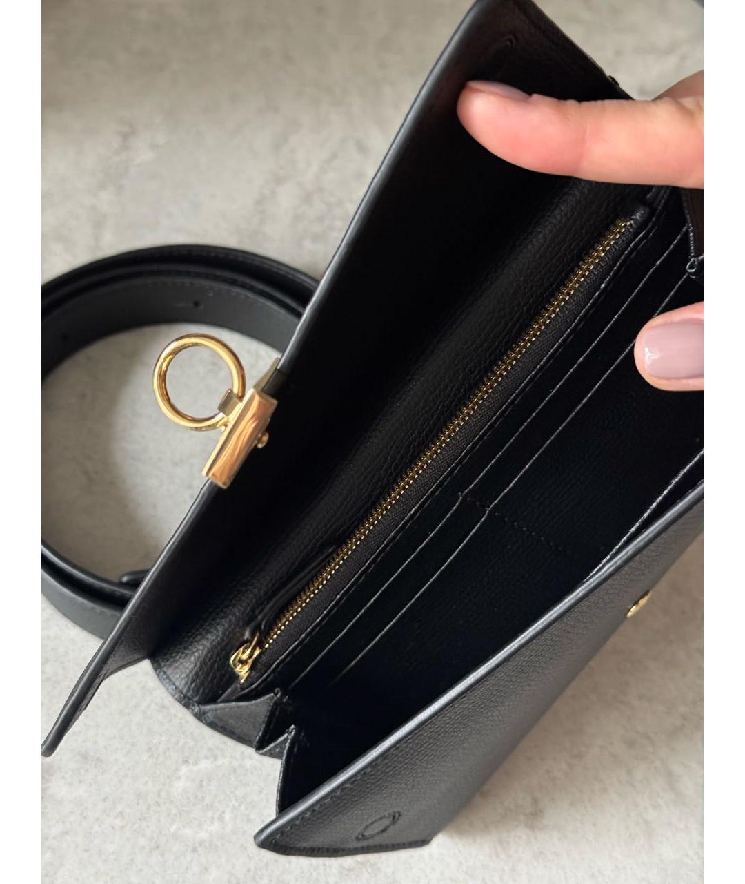 POLENE Черная кожаная поясная сумка, фото 5