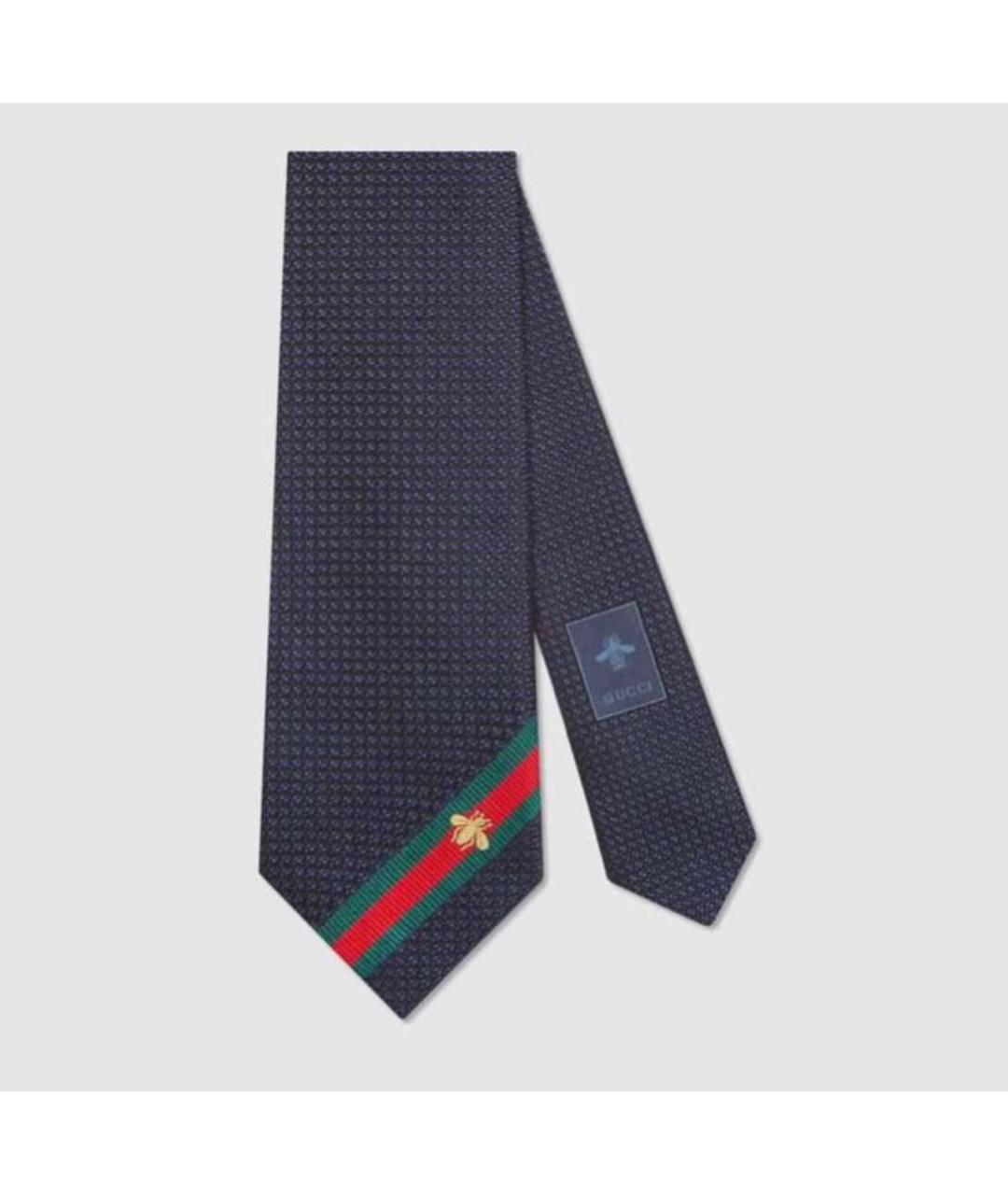 GUCCI Синий шелковый галстук, фото 3