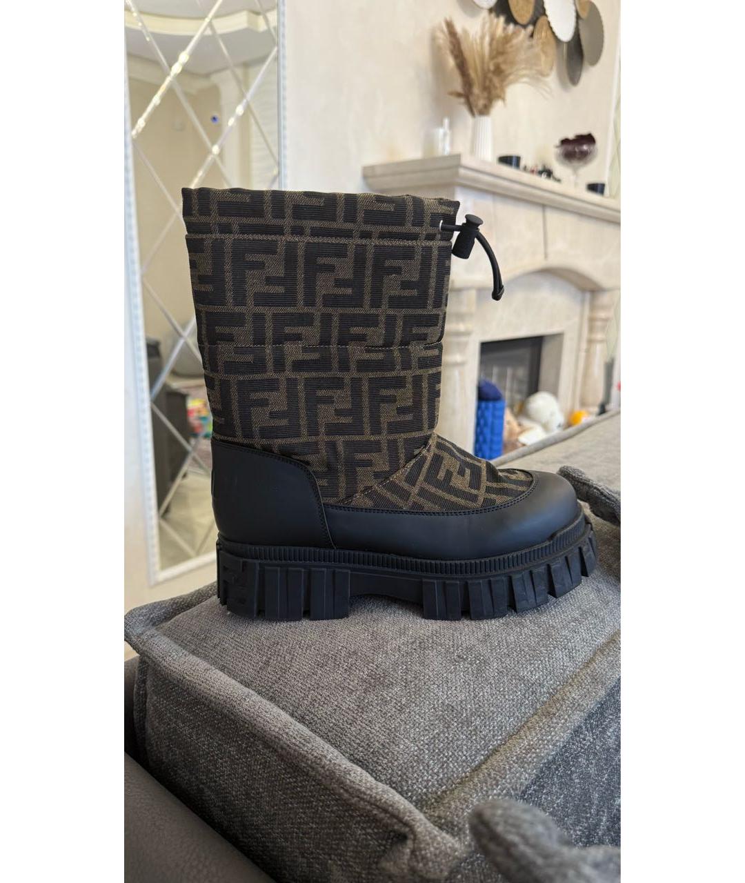 FENDI KIDS Мульти текстильные сапоги, фото 5