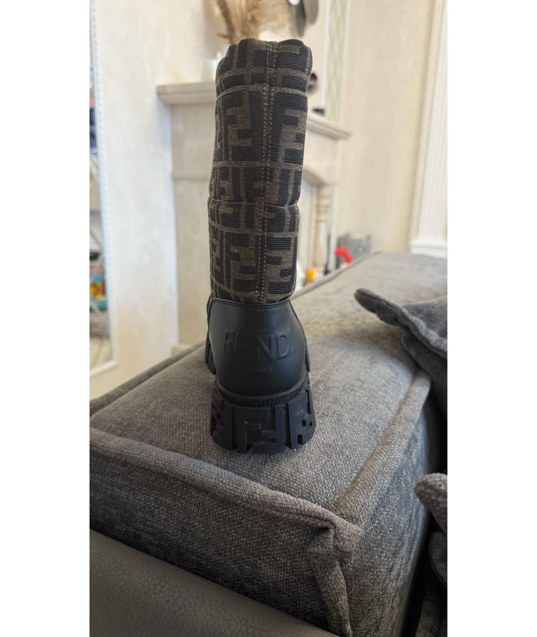 FENDI KIDS Мульти текстильные сапоги, фото 4