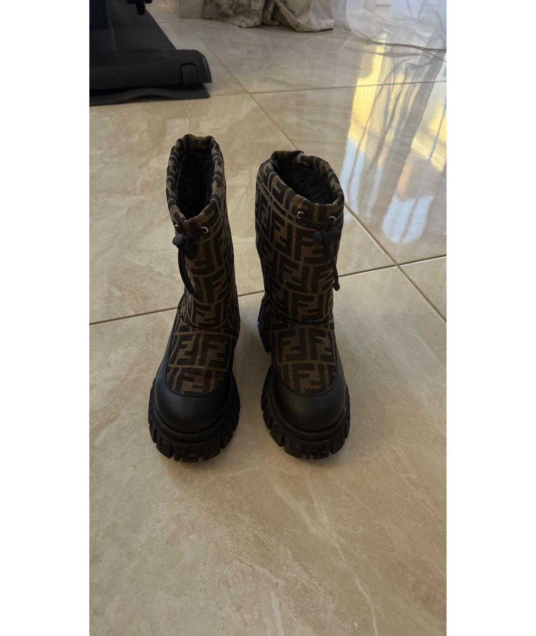 FENDI KIDS Мульти текстильные сапоги, фото 2