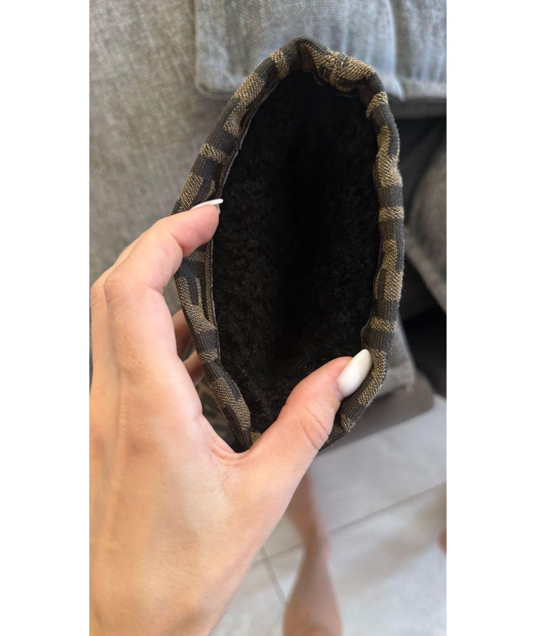 FENDI KIDS Мульти текстильные сапоги, фото 3