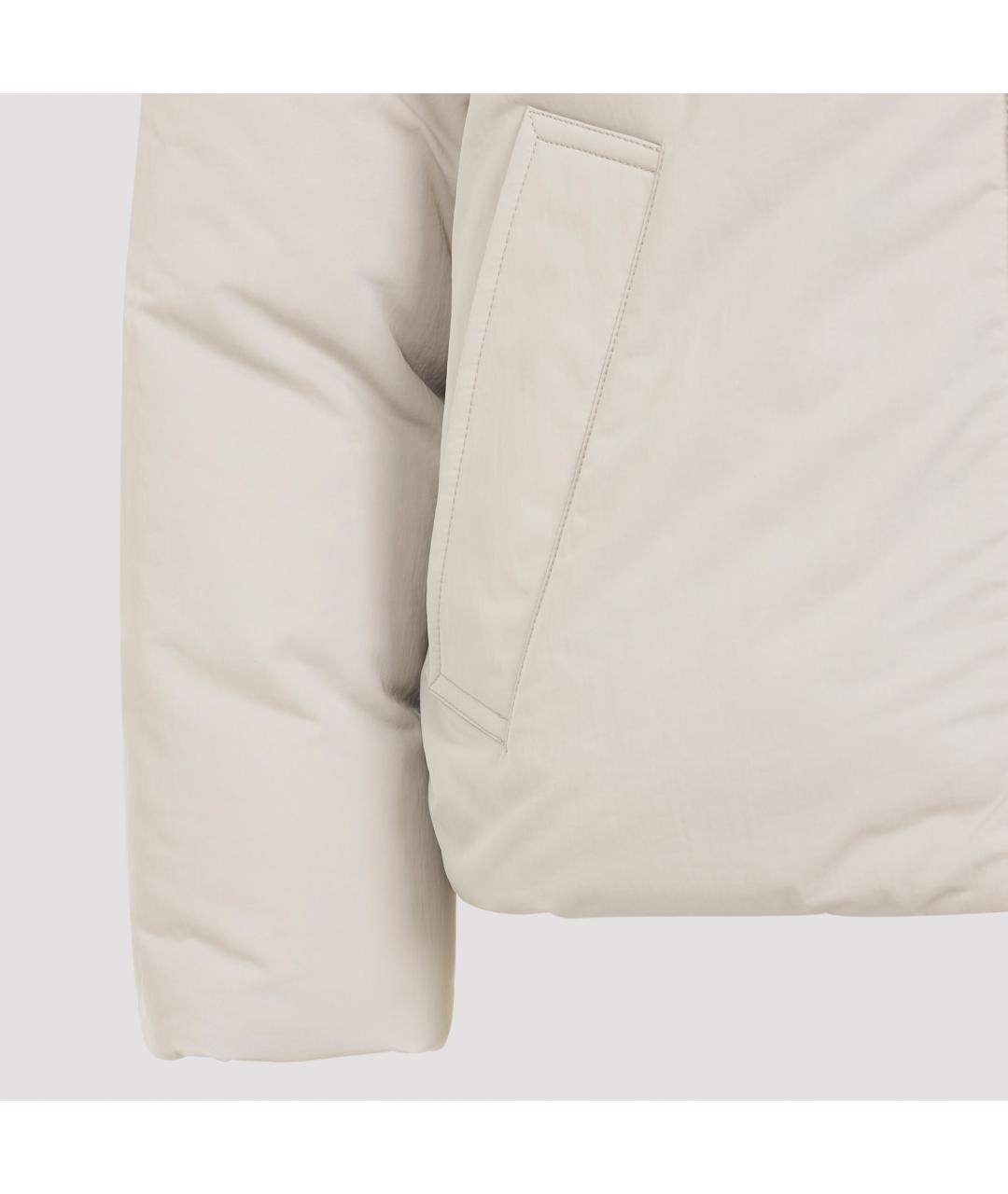 BOTTEGA VENETA Бежевая полиамидовая куртка, фото 4