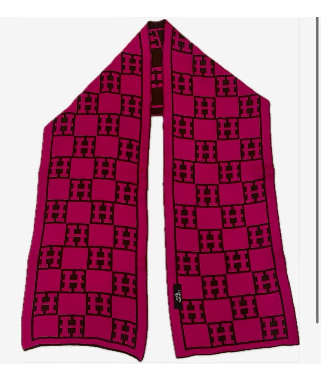 HERMES Мульти шерстяной шарф, фото 2