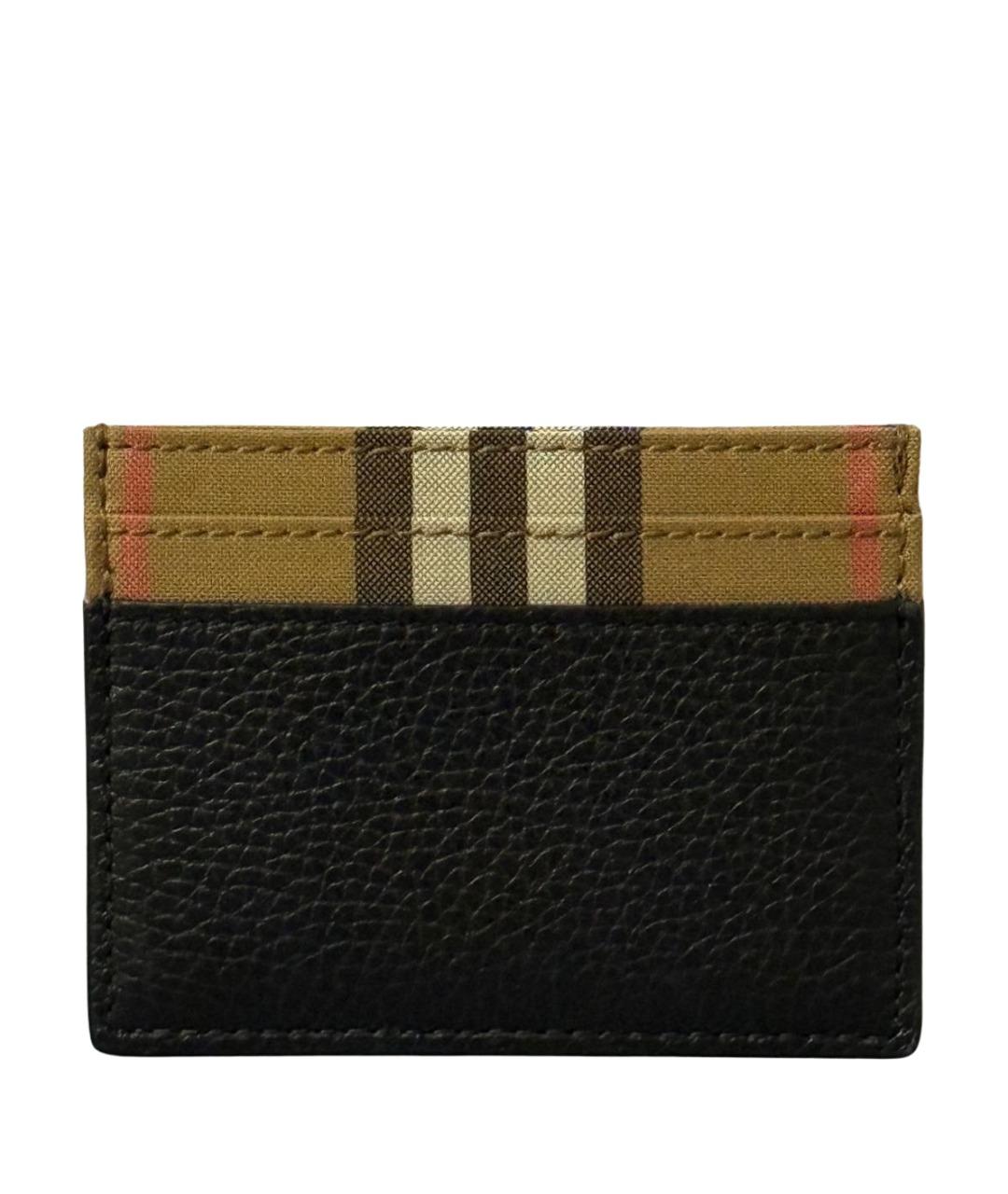 BURBERRY Черный кожаный кардхолдер, фото 1