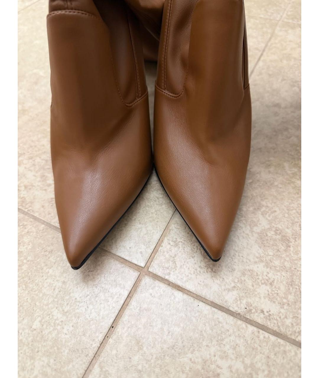 LE SILLA Коричневые кожаные ботфорты, фото 6