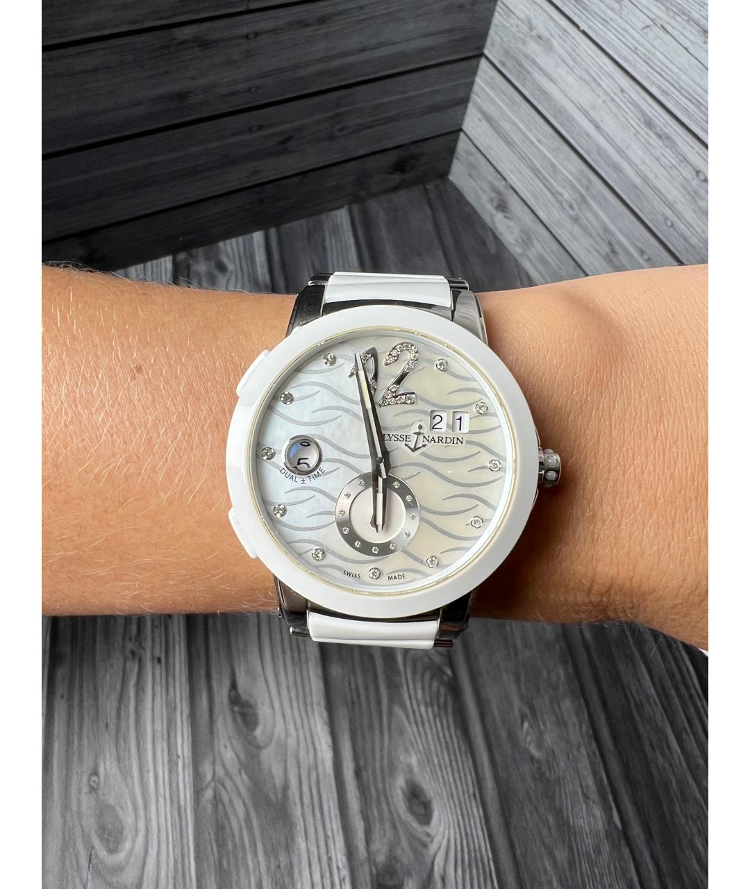 Ulysse Nardin Белые керамические часы, фото 2