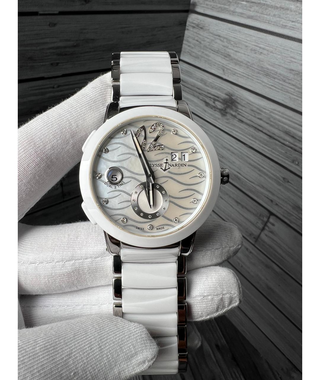 Ulysse Nardin Белые керамические часы, фото 3
